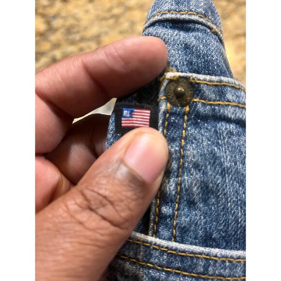 RL Ralph Women Sz 12 Lauren Polo Jeans Co Blue Denim Jean Midi Pencil Knee Skirt - Picture 6 of 9